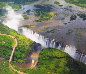Замбия и Зимбабве с водопада Виктория, Ботсвана
