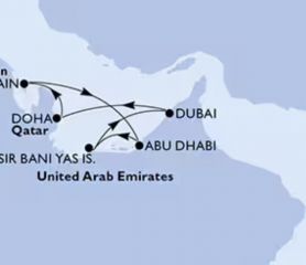 НОВА ГОДИНА НА КРУИЗ В ПЕРСИЙСКИЯ ЗАЛИВ С MSC EURIBIA - малка група с водач от агенцията